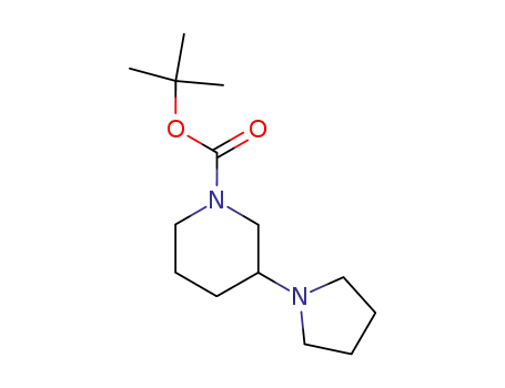 Molecular Structure of 144243-26-5 (3-(1-Pyrrolidinyl)-1-piperidinecarboxylic acid 1,1-dimethylethyl ester)