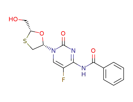 N-[5-Fluoro-1-((2R,5S)-2-hydroxymethyl-[1,3]oxathiolan-5-yl)-2-oxo-1,2-dihydro-pyrimidin-4-yl]-benzamide