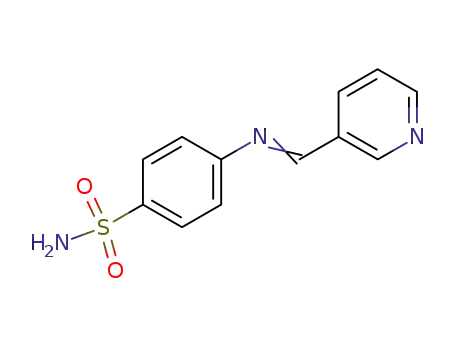 Molecular Structure of 74028-05-0 (Benzenesulfonamide, 4-[(3-pyridinylmethylene)amino]-)