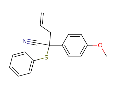 2-(4-Methoxy-phenyl)-2-phenylsulfanyl-pent-4-enenitrile