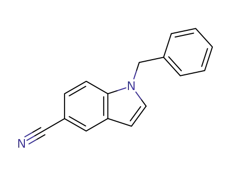 Molecular Structure of 80531-13-1 (1-benzyl-1H-indole-5-carbonitrile)