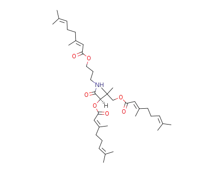 (E)-3,7-Dimethyl-octa-2,6-dienoic acid (R)-3-((E)-3,7-dimethyl-octa-2,6-dienoyloxy)-1-[3-((E)-3,7-dimethyl-octa-2,6-dienoyloxy)-propylcarbamoyl]-2,2-dimethyl-propyl ester