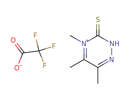 Trifluoro-acetate4,5,6-trimethyl-3-thioxo-2,3-dihydro-[1,2,4]triazin-4-ium;