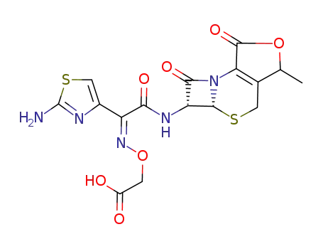 (Z)-<(2-amino-4-thiazolyl)<<(3RS,5aR,6R)-3-methyl-1,7-dioxo-1,3,6,7-tetrahydro-4H,5aH-azeto<2,1-b>furo<3,4-d><1,3>thiazin-6-yl>carbamoyl>methyleneaminooxy>acetic acid
