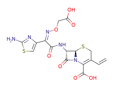 (6R,7S)-7-<(Z)-2-(2-amino-4-thiazolyl)-2-(carboxymethoxyimino)acetamido>-8-oxo-3vinyl-5-thia-1-azabicyclo<4.2.0>oct-2-ene-2-carboxylic acid