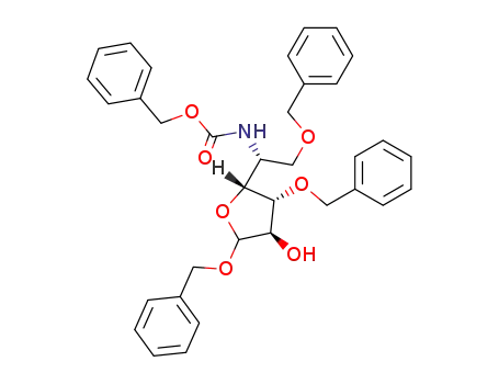 1,3,6-Tri-O-benzyl-5-(benzyloxycarbonylamino)-5-deoxy-α,β-D-gluco-furanose