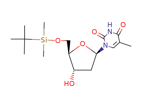 Molecular Structure of 40733-28-6 (5'-O-TERT-BUTYLDIMETHYLSILYL-THYMIDINE)