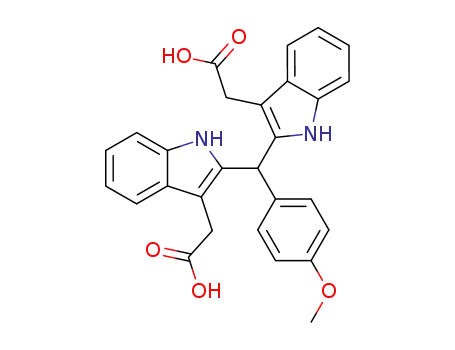 2-{-[3-carboxymethyl-1H-2-indolyl(4-methoxyphenyl)methyl]-1H-3-indolyl}acetic acid