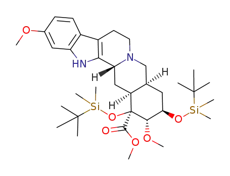 (1S,2S,3R,4aS,13bR,14aS)-1,3-Bis-(tert-butyl-dimethyl-silanyloxy)-2,11-dimethoxy-1,2,3,4,4a,5,7,8,13,13b,14,14a-dodecahydro-indolo[2',3':3,4]pyrido[1,2-b]isoquinoline-1-carboxylic acid methyl ester