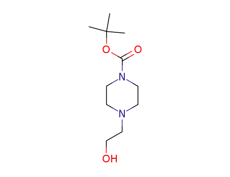 Molecular Structure of 77279-24-4 (TERT-BUTYL 4-(2-HYDROXYETHYL)PIPERAZINE-1-CARBOXYLATE)