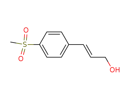 Molecular Structure of 125872-64-2 (2-Propen-1-ol, 3-[4-(methylsulfonyl)phenyl]-, (E)-)