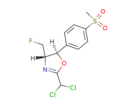 Oxazole, 2-(dichloromethyl)-4-(fluoromethyl)-4,5-dihydro-5-[4-(methylsulfonyl)phe nyl]-, (4S-trans)-