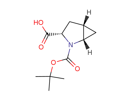 Molecular Structure of 197142-36-2 ((1S,3S,5S)-2-(TERT-BUTOXYCARBONYL)-2-AZABICYCLO[3.1.0]HEXANE-3-CARBOXYLIC ACID)