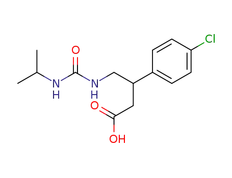 3-(4-chlorophenyl)-4-(3-isopropylureido)butyric acid