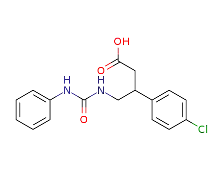 3-(4-chlorophenyl)-4-(3-phenylureido)butyric acid