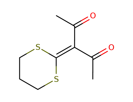 Molecular Structure of 55727-23-6 (3-(1,3-DITHIAN-2-YLIDENE)-PENTANE-2,4-DIONE)