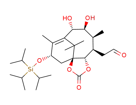 ((1S,5S,6R,7S,8S,9S,12S)-8,9-Dihydroxy-7,11,14,14-tetramethyl-3-oxo-12-triisopropylsilanyloxy-2,4-dioxa-tricyclo[8.3.1.01,5]tetradec-10-en-6-yl)-acetaldehyde