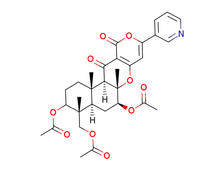 Acetic acid (4R,4aR,6S,6aS,12aR,12bS)-3-acetoxy-4-acetoxymethyl-4,6a,12b-trimethyl-11,12-dioxo-9-pyridin-3-yl-1,3,4,4a,5,6,6a,12,12a,12b-decahydro-2H,11H-7,10-dioxa-benzo[a]anthracen-6-yl ester