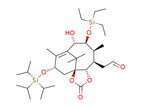 ((1S,5S,6R,7S,8S,9S,12S)-9-Hydroxy-7,11,14,14-tetramethyl-3-oxo-8-triethylsilanyloxy-12-triisopropylsilanyloxy-2,4-dioxa-tricyclo[8.3.1.01,5]tetradec-10-en-6-yl)-acetaldehyde