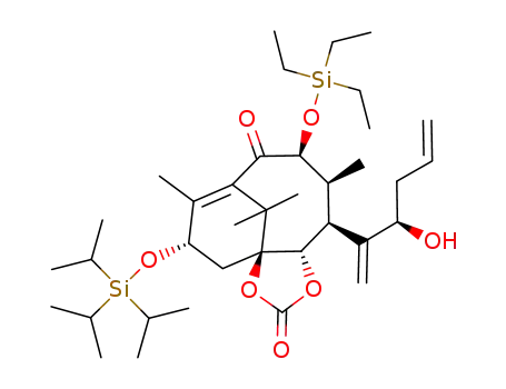 (1S,5S,6S,7S,8S,12S)-6-((R)-2-Hydroxy-1-methylene-pent-4-enyl)-7,11,14,14-tetramethyl-8-triethylsilanyloxy-12-triisopropylsilanyloxy-2,4-dioxa-tricyclo[8.3.1.01,5]tetradec-10-ene-3,9-dione