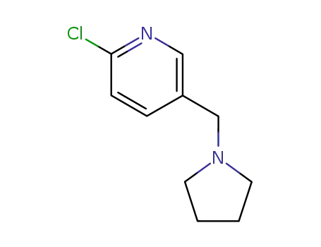 Molecular Structure of 230617-66-0 (2-chloro-5-(pyrrolidin-1-ylmethyl)pyridine)