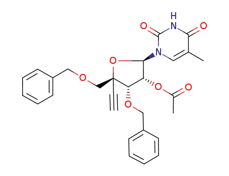 1-(2-O-acetyl-3,5-di-O-benzyl-4-C-ethynyl-β-D-ribo-pentofuranosyl)thymine