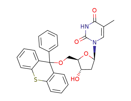 5'-O-(9-phenylthioxanthyl)-2'-deoxythimidine