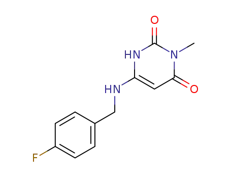 6-(4-fluoro-benzylamino)-3-methyl-1H-pyrimidine-2,4-dione
