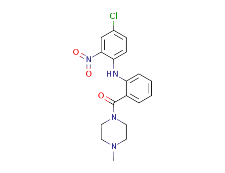 Molecular Structure of 65514-72-9 (1-[2-[(4-CHLORO-2-NITROPHENYL)AMINO]BENZOYL]-4-METHYL-PIPERAZINE)