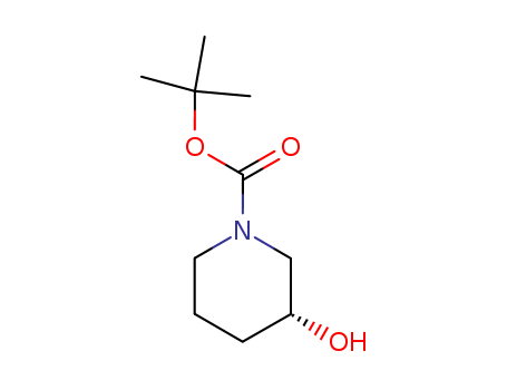 143900-43-0,(R)-1-Boc-3-Hydroxypiperidine,(R)-3-Hydroxypiperidine-1-carboxylic acid tert-butyl ester;1-Piperidinecarboxylicacid, 3-hydroxy-, 1,1-dimethylethyl ester, (R)-;(R)-3-Hydroxy-1-(tert-butoxycarbonyl)piperidine;2-Methyl-2-propanyl (3R)-3-hydroxy-1-piperidinecarboxylate;