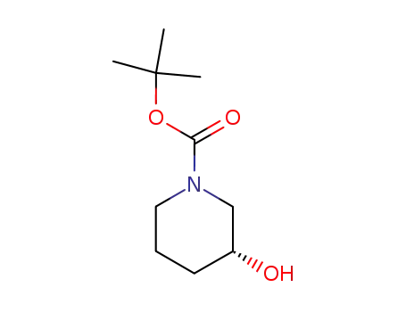 Molecular Structure of 143900-43-0 ((R)-1-Boc-3-Hydroxypiperidine)