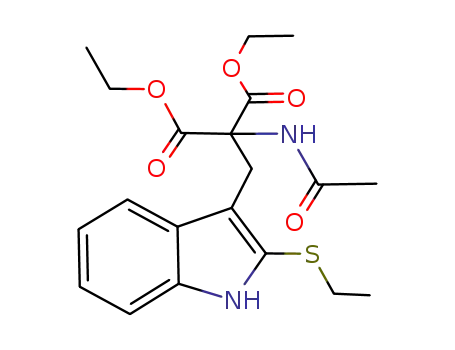 2-acetylamino-2-(2-ethylsulfanyl-1H-indol-3-ylmethyl)-malonic acid diethyl ester