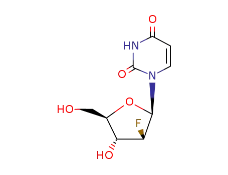 Molecular Structure of 69123-94-0 (1-(2-Deoxy-2-fluoro-beta-D-arabinofuranosyl)uracil)