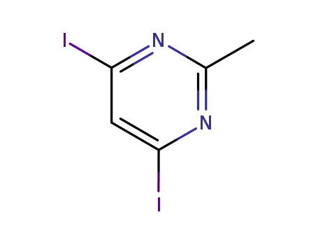 Molecular Structure of 66298-49-5 (4,6-DIIODO-2-METHYLPYRIMIDINE)