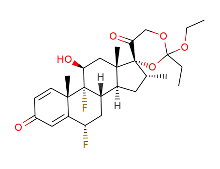 6α,9α-difluoro-11β,17,21-trihydroxy-16α-methylpregna-1,4-diene-3,20-dione cyclic 17,21-(ethyl orthopropionate)