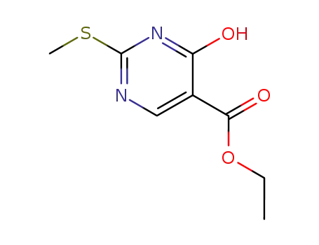 Molecular Structure of 53554-29-3 (1,4-DIHYDRO-2-(METHYLTHIO)-4-OXO-5-PYRIMIDINE-CARBOXYLATE ACID ETHYL ESTER)