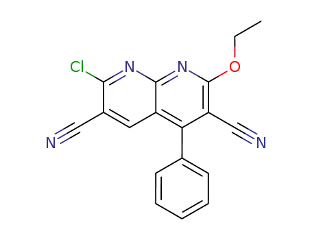 7-chloro-3,6-dicyano-2-ethoxy-4-phenyl-1,8-naphthyridine