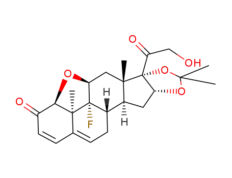 9α-fluoro-21-hydroxy-16α,17α-(1,1-dimethylmethylenedioxy)-1β,11β-oxy-pregna-3,5-dien-2,20-dione