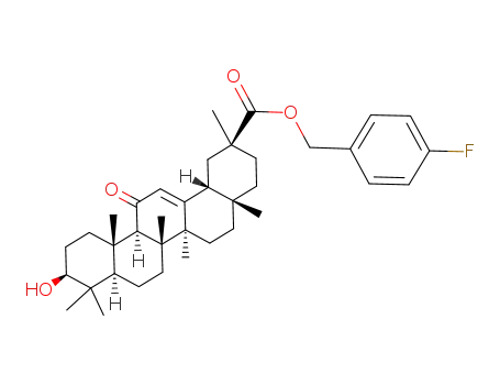 10-hydroxy-2,4a,6a,6b,9,9,12a-heptamethyl-13-oxo-1,2,3,4,4a,5,6,6a,6b,7,8,8a,9,10,11,12,12a,12b,13,14b-eicosahydropicene-2-carboxylic acid 4-fluorobenzyl ester