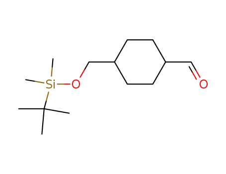 Molecular Structure of 141836-47-7 (Cyclohexanecarboxaldehyde,
4-[[[(1,1-dimethylethyl)dimethylsilyl]oxy]methyl]-)