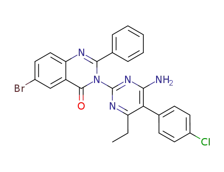 3-[4-amino-5-(4-chloro-phenyl)-6-ethyl-pyrimidin-2-yl]-6-bromo-2-phenyl-3H-quinazolin-4-one