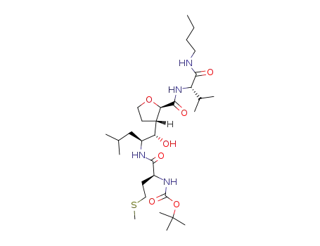 [(S)-1-((S)-1-{(S)-[(2R,3S)-2-((S)-1-Butylcarbamoyl-2-methyl-propylcarbamoyl)-tetrahydro-furan-3-yl]-hydroxy-methyl}-3-methyl-butylcarbamoyl)-3-methylsulfanyl-propyl]-carbamic acid tert-butyl ester