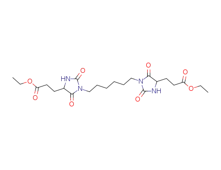 3-(1-{6-[4-(2-ethoxycarbonyl-ethyl)-2,5-dioxo-imidazolidin-1-yl]-hexyl}-2,5-dioxoimidazolidin-4-yl)-propionic acid ethyl ester