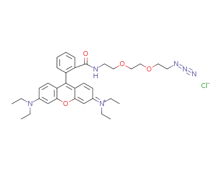 [9-(2-{2-[2-(2-azido-ethoxy)-ethoxy]-ethylcarbamoyl}-phenyl)-6-diethylamino-xanthen-3-ylidene]-diethyl-ammonium; chloride