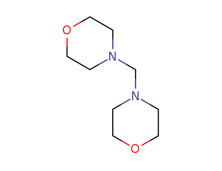 5625-90-1,N,N'-Dimorpholinomethane,Morpholine,4,4'-methylenedi- (6CI,7CI,8CI);4,4'-Methylenebis[morpholine];4,4'-Methylenedimorpholine;Bis(morpholino)methane;Dimorpholinomethane;Methylenebismorpholine;N,N'-Methylenebismorpholine;