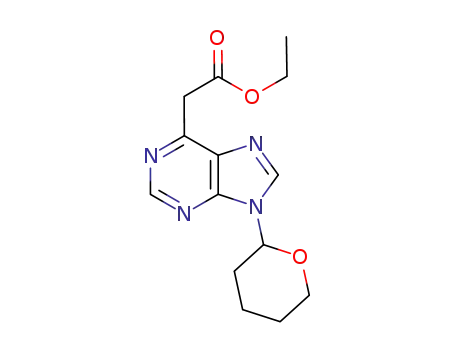 6-[2-(ethoxycarbonyl)methyl]-9-(tetrahydropyran-2-yl)-9H-purine
