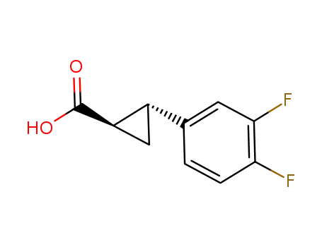 Molecular Structure of 220352-36-3 ((1R,2R)-2-(3,4-difluorophenyl)cyclopropanecarboxylic acid)