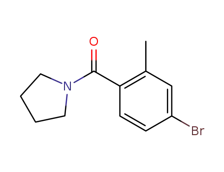 Molecular Structure of 276678-35-4 (Pyrrolidine, 1-(4-bromo-2-methylbenzoyl)-)
