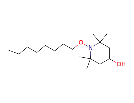 Molecular Structure of 131807-04-0 (4-Piperidinol, 2,2,6,6-tetramethyl-1-(octyloxy)-)