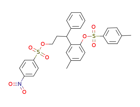 2-(3-(4-nitrobenzenesulfonyloxy)-1-phenylpropyl)-4-methylphenyl p-toluenesulfonate